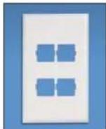Panduit STS2 - Pan-Way® Snap-On Faceplates for SYSTIMAX\* Communication Modules - 4