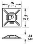 Panduit STS2 - 4-Way Adhesive Backed Cable Tie Mounts - 3