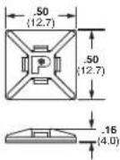 Panduit STS2 - 4-Way Adhesive Backed Cable Tie Mounts - 2