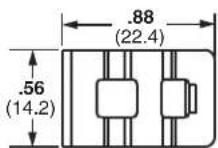 Panduit STS2 - Metal Clip-On Mounts - 2