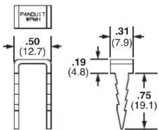PANDUIT WFMH .50 (12.7) .31 (7.9) .19 (4.8) .75 (19.1)