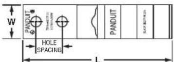 PANDUIT HOLE SPACING L W