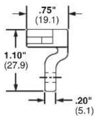 .75" (19.1) 1.10" (27.9) .20" (5.1)