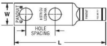 PANDUT STR CV LC06-14A HOLE SPACING L W FRONT