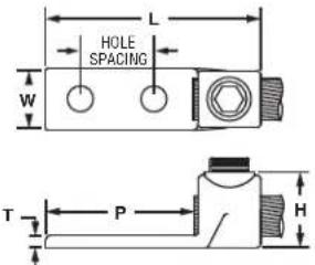 HOLE SPACING L W T P H