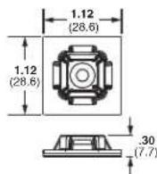 Panduit STS2 - Super-Grip™ Adhesive Backed Cable Tie Mounts - 4