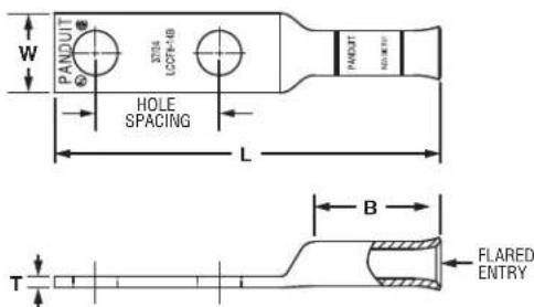 PANDUIT 3204 LOCF-16 HOLE SPACING L B FLARED ENTRY T W