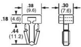 .18 (4.6) .44 (11.2) .38 (9.6) .30 (7.6)