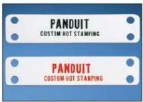 PANDUIT CUSTOM HOT STAMPING PANDUIT CUSTOM HOT STAMPING