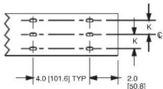 4.0 [101.6] TYP 2.0 [50.8] K K C