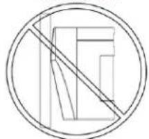 Simple line drawing of a crossed-out rectangle with diagonal lines, enclosed in a circle (no text or symbols)