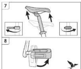 Diagram illustrating a mechanical device with labeled parts and directional arrows, including zoomed-in insets for detail.