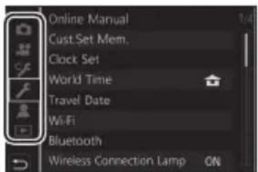 Online Manual Cust.Set Mem. Clock Set World Time Travel Date WiFi Bluetooth Wireless Connection Lamp ON