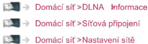 Domácí sít' >DLNA Informace Domácí sít' >Sít'ová připojení Domácí sít' >Nastavení sítě