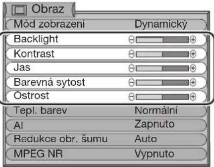 Obraz Mód zobrazení Dynamický Backlight Kontrast Jas Barevná sytost Ostrost Tepl. barev Normální AI Zapnuto Redukce obr. šumu Auto MPEG NR Vypnuto