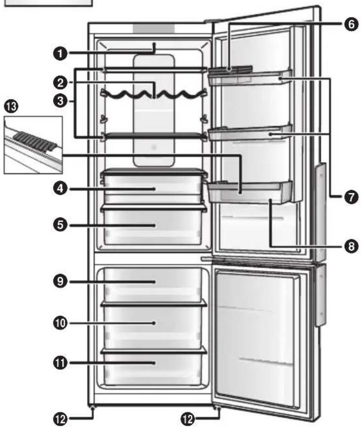 PANASONIC NR-BN32AXA - Fryserdel - 1