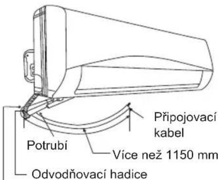 Připojovací kabel Potrubí Více než 1150 mm Odvodňovací hadice