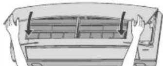 PANASONIC CU-RE18JKX - Odmontujte predný panel - 1
