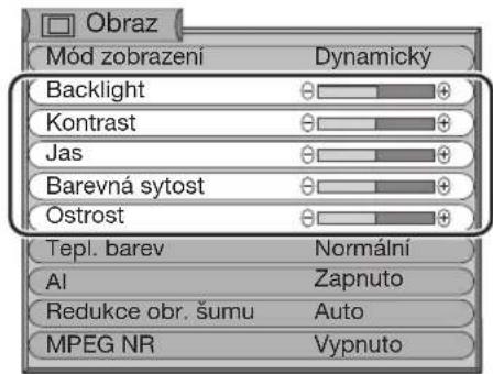 Obraz Mód zobrazení Dynamický Backlight Kontrast Jas Barevná sytost Ostrost Tepl. barev Normální AI Zapnuto Redukce obr. šumu Auto MPEG NR Vypnuto