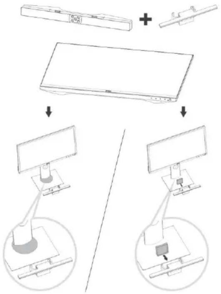 Diagram illustrating a device assembly process with labeled components and component views