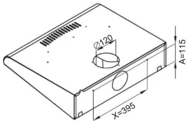 Ø120 A=115 X=395
