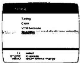Tuning Capex VCR functions Solutions I STORE USE(S) select to access return opening charge