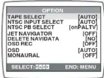 PANASONIC NV-HV61GH - Option Setting - 2