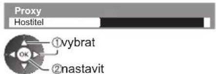 Proxy Hostitel ①vybrat OK ②nastavit