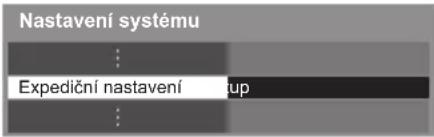 Nastavení systému : Expediční nastavení tup