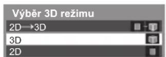 PANASONIC TX-P55ST50Y - Přepnutí 2D a 3D režimu - 3