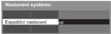 Nastaveni systému : Expediční nastavení up