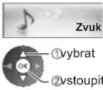 PANASONIC TX-P55ST50Y - Zobrazte menu a vyberte možnost [Zvuk] - 3