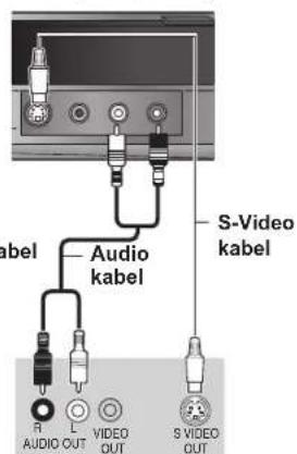 S-Video kabel Audio kabel R AUDIO OUT L VIDEO OUT S VIDEO OUT