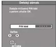 Detský zámok Zestajte 4 člavný PIN kód s pattern attažte OK PIN kód Voltra RETURN