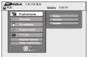DIGA 1.00010 VLD HLD Preshravanie Zurnam Vynazanie Koprivanie Wolga Ostatne funkcie Viber mechaniky Optiva 3200 SP Video Sensky Hacha