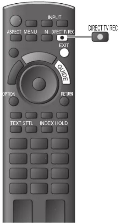INPUT ASPECT MENU N DIRECT TV REC EXIT GUIDE OPTION RETURN TEXT STTL INDEX HOLD DIRECT TV REC