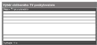 Výběr obříbeného TV poskytovatele Výběr TV poskytovatele Výběr 15 x