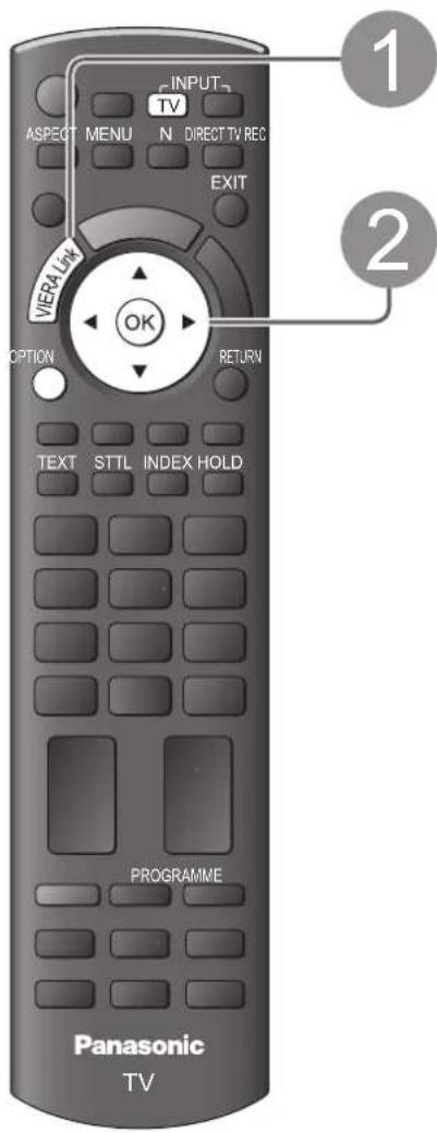 INPUT TV ASPECT MENU N DIRECT TV REC EXIT VIERA LTK OK OPTION RETURN TEXT STTL INDEX HOLD PROGRAMME Panasonic TV