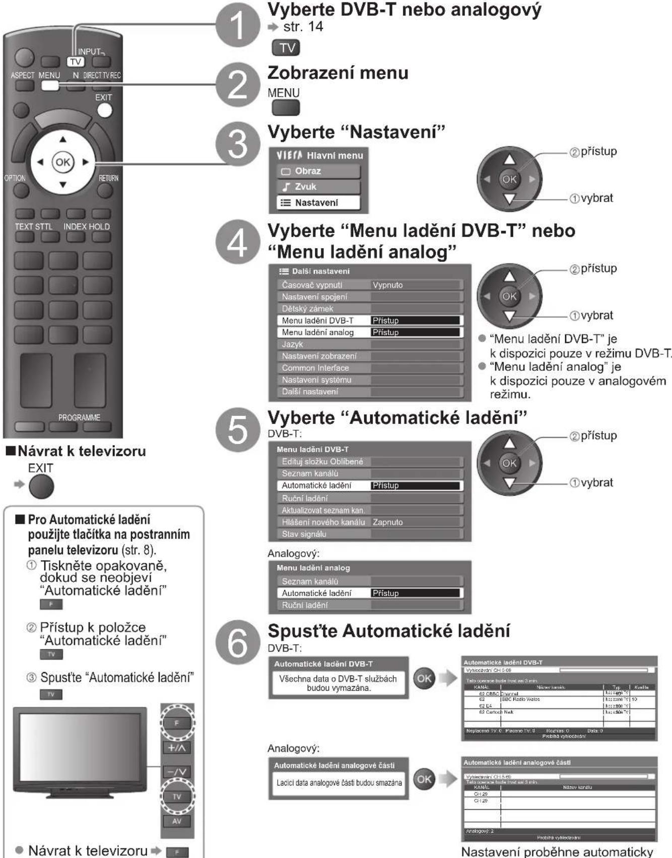 PANASONIC TX-P50X10Y - DVB-T nebo analogové kanály - 1