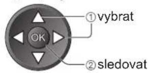 ① vybrat ② sledovat