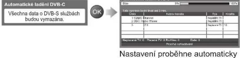 Automatické ladění DVB-C Všechna data o DVB-S službách budou vymazána. OK Tato sperece bude inat asi 0 min. C1a: 54 Názov kandu Typ Krafta 1 CUBC Channel Rejedite TV 2 UDC Radio Times Rejedite TV 3 54 Jaydavie TV 18 Naplasené TV 0. Placene TV: 0 Radles 0. Date: 0 Proché vynladvání Nastavení proběhne automaticky