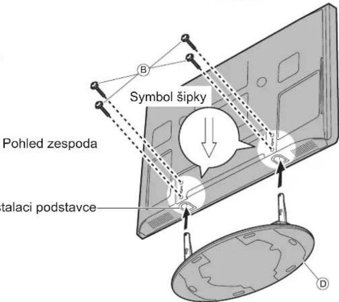 Symbol šipky Pohled zespoda talaci podstavce D