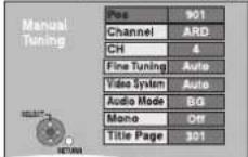 PANASONIC DMR-EX645 - Změna naladění jednotlivých programových pozic - 1