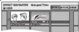 PANASONIC DMR-EX645 - Obrazovka Grouped Titles (seskupené tituly) - 1