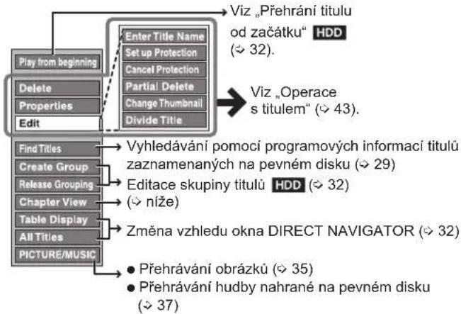 PANASONIC DMR-EX645 - Pomocí [▲, ▼] vyberte operaci a stiskněte [OK]. - 1
