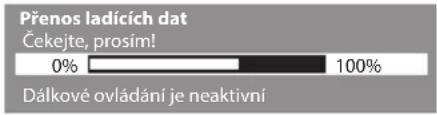 Přenos ladících dat Čekejte, prosím! 0% 100% Dálkové ovládání je neaktivní