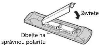 Zavřete Dbejte na správnou polaritu