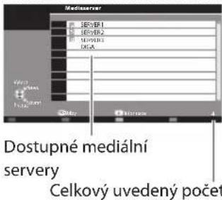Mediserver SERVBI SERVBI2 SUNITS DATA Dostupné mediální servery Celkový uvedený počet