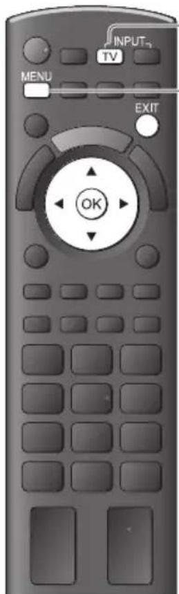 INPUT TV MENU EXIT OK