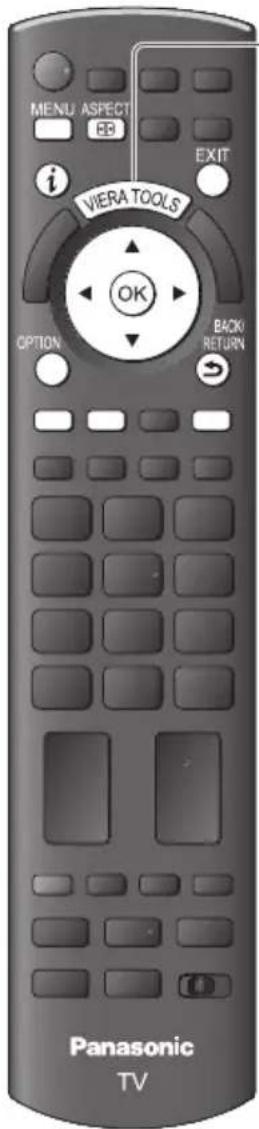 MENU ASPECT VIERA TOOLS OK OPTION BACK/RETURN EXIT Panasonic TV